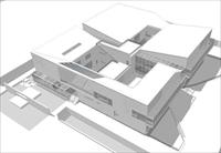 美术展览馆建筑方案SU(草图大师)精细设计模型