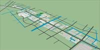 一个城市规划方案SU(草图大师)精致设计模型