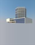 高层旅馆建筑设计方案SU(草图大师)模型