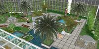 酒店中庭景观方案SU(草图大师)精致设计模型