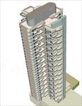 河滨公寓现代高层住宅楼精细sketchup设计模型