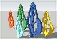 海螺雕塑景观小品精细sketchup设计模型