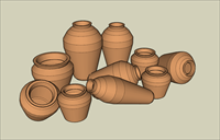 陶罐、室外小品、龙湖陶罐SU(草图大师)模型