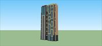 高层住宅建筑单体SU(草图大师)模型