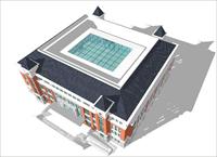 欧式现代教学楼建筑方案SketchUp精细设计模型