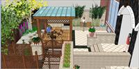别墅入户小庭院方案SketchUp精细设计模型