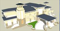 地中海欧式售楼部方案SketchUp精细设计模型