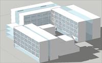 威海大学教学楼SketchUp精细设计模型