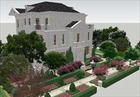 法式别墅入户花园方案SketchUp精细设计模型