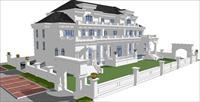 欧式别墅方案SketchUp精细设计模型