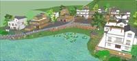 一个村庄规划方案SketchUp精细设计模型