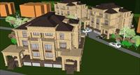 法式别墅豪宅建筑方案SketchUp精细设计模型