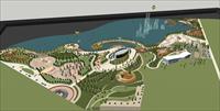 滨湖公园景观方案SU(草图大师)精品建筑设计模型