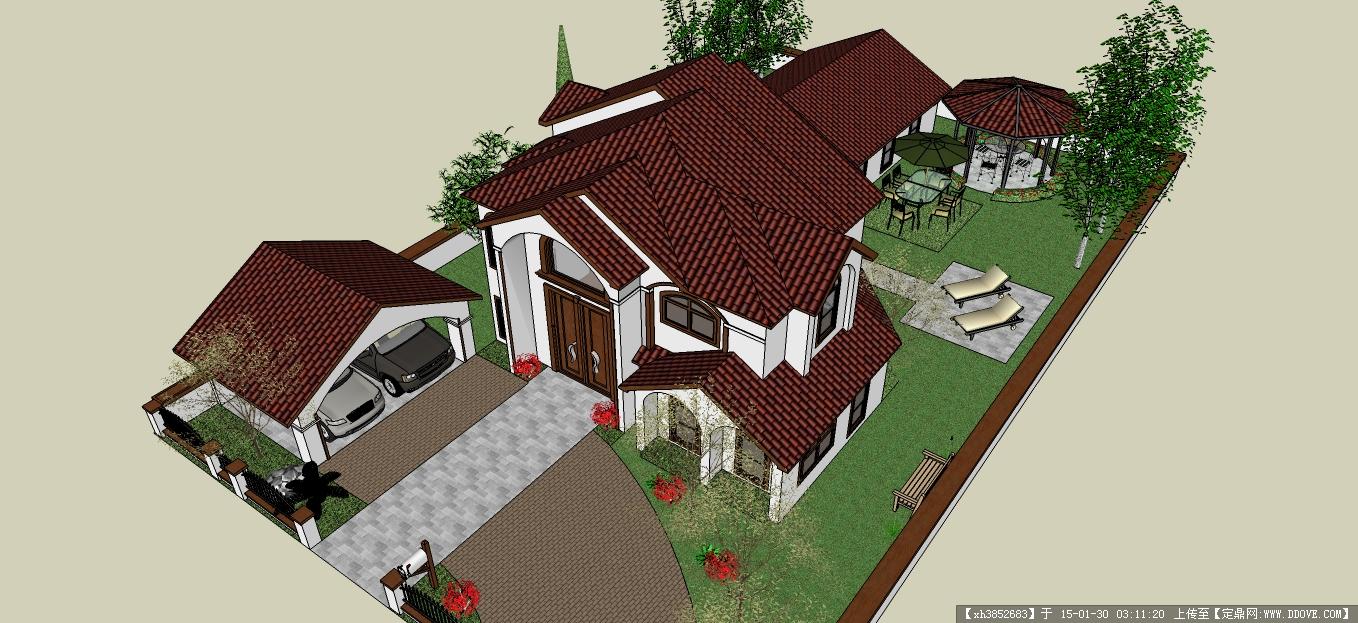 私人别墅建筑设计方案超精细模型